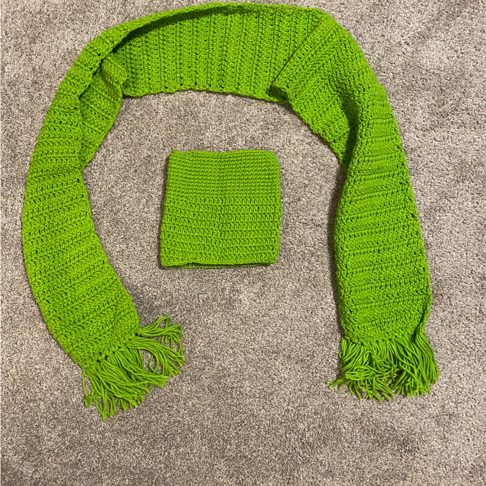 Handmade Knitted Head/Ear Wrap and Scarf